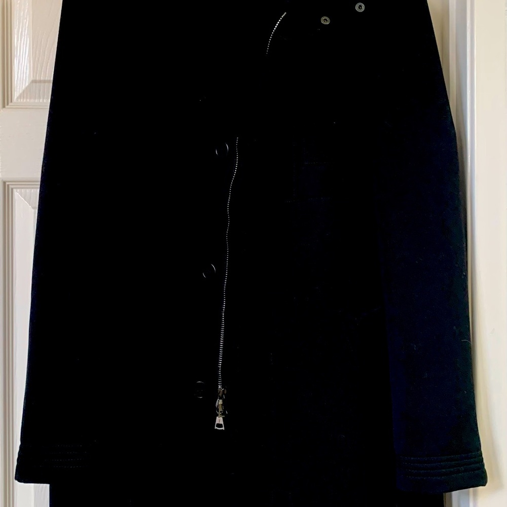 Men’s Black John Varvatos wool outer long coat made in Italy